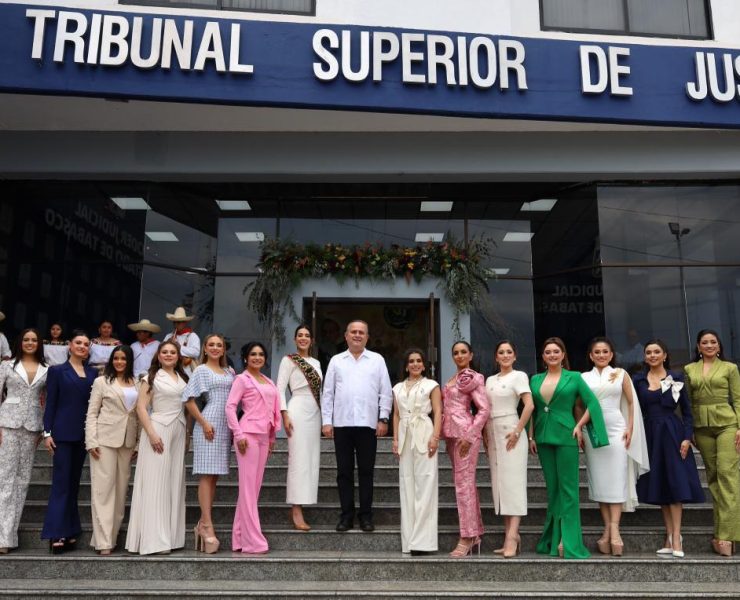 Visitan aspirantes a Flor Tabasco 2026 el Tribunal Superior de Justicia