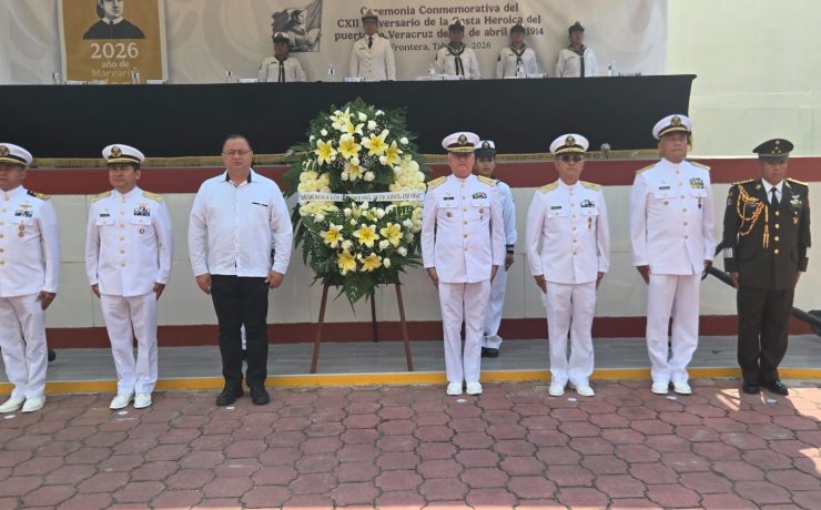 Conmemoran en Tabasco el 112 aniversario de la Gesta Heroica de Veracruz