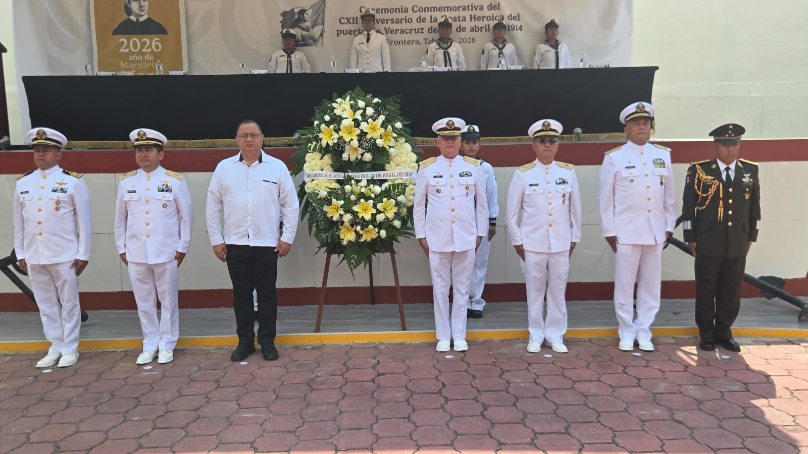 Conmemoran en Tabasco el 112 aniversario de la Gesta Heroica de Veracruz