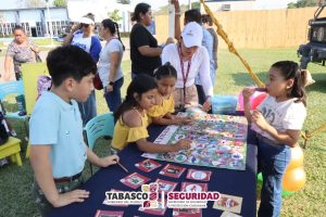 Niñas y niños disfrutaron de juegos, risas y momentos inolvidables durante el festejo donde la SSPC celebró con alegría el Día de la Niña y el Niño en Tabasco.