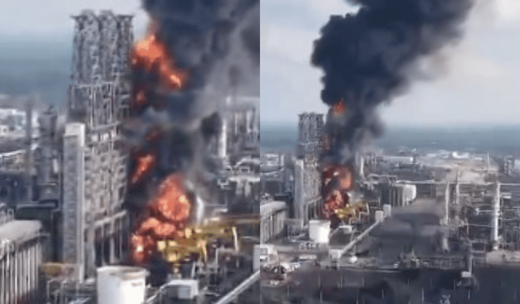Pemex investiga incendio en refinería Dos Bocas