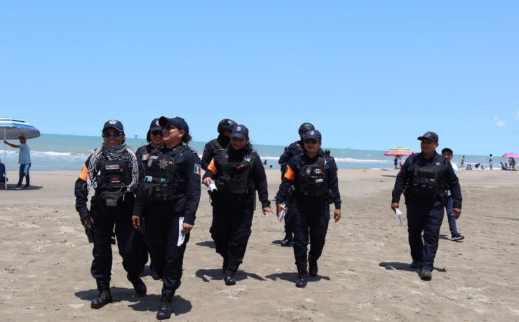 Refuerzan seguridad en playas de Tabasco durante Semana Santa 2026