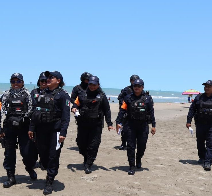 Refuerzan seguridad en playas de Tabasco durante Semana Santa 2026