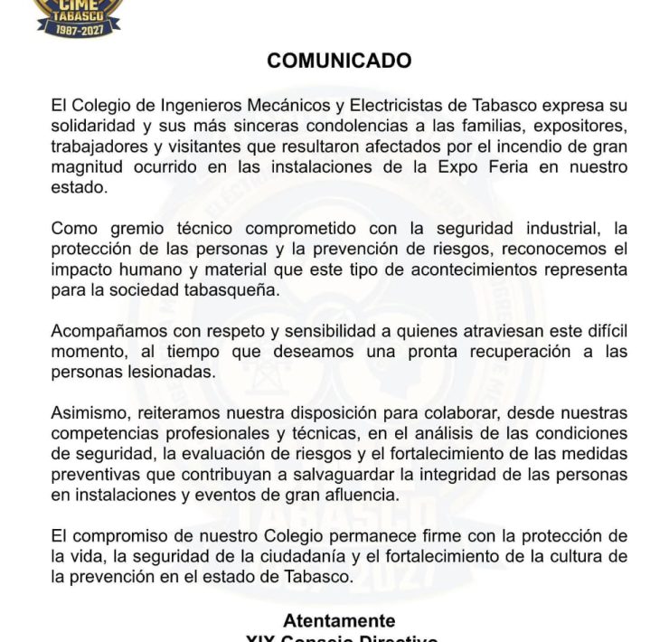 Colegio de Ingenieros Mecánicos y Electricistas de Tabasco