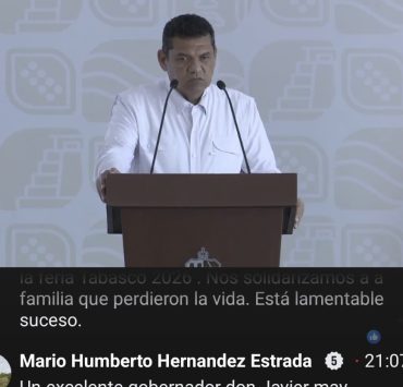 Respaldan ciudadanos al gobernador Javier May ante la tragedia