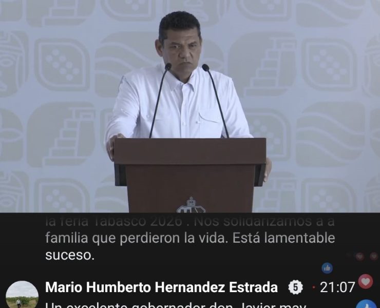 Respaldan ciudadanos al gobernador Javier May ante la tragedia