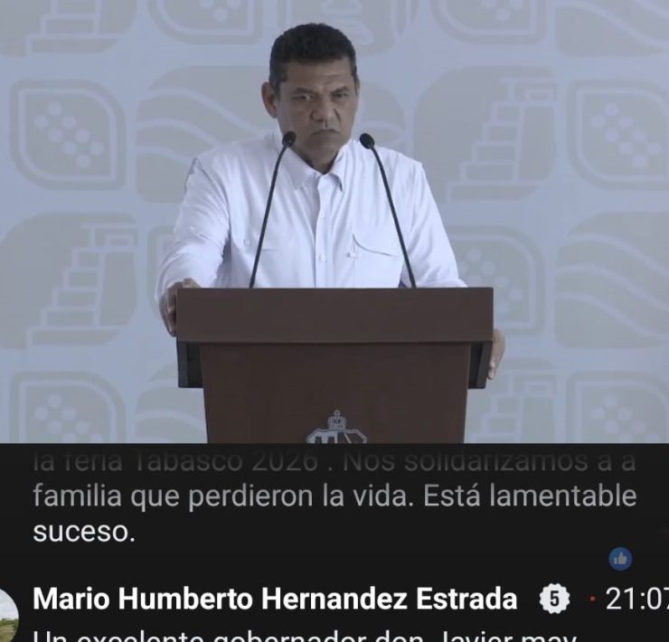 Respaldan ciudadanos al gobernador Javier May ante la tragedia