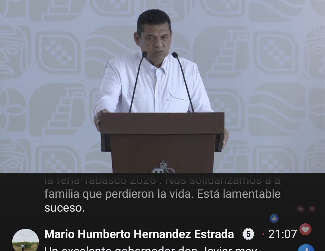 Respaldan ciudadanos al gobernador Javier May ante la tragedia