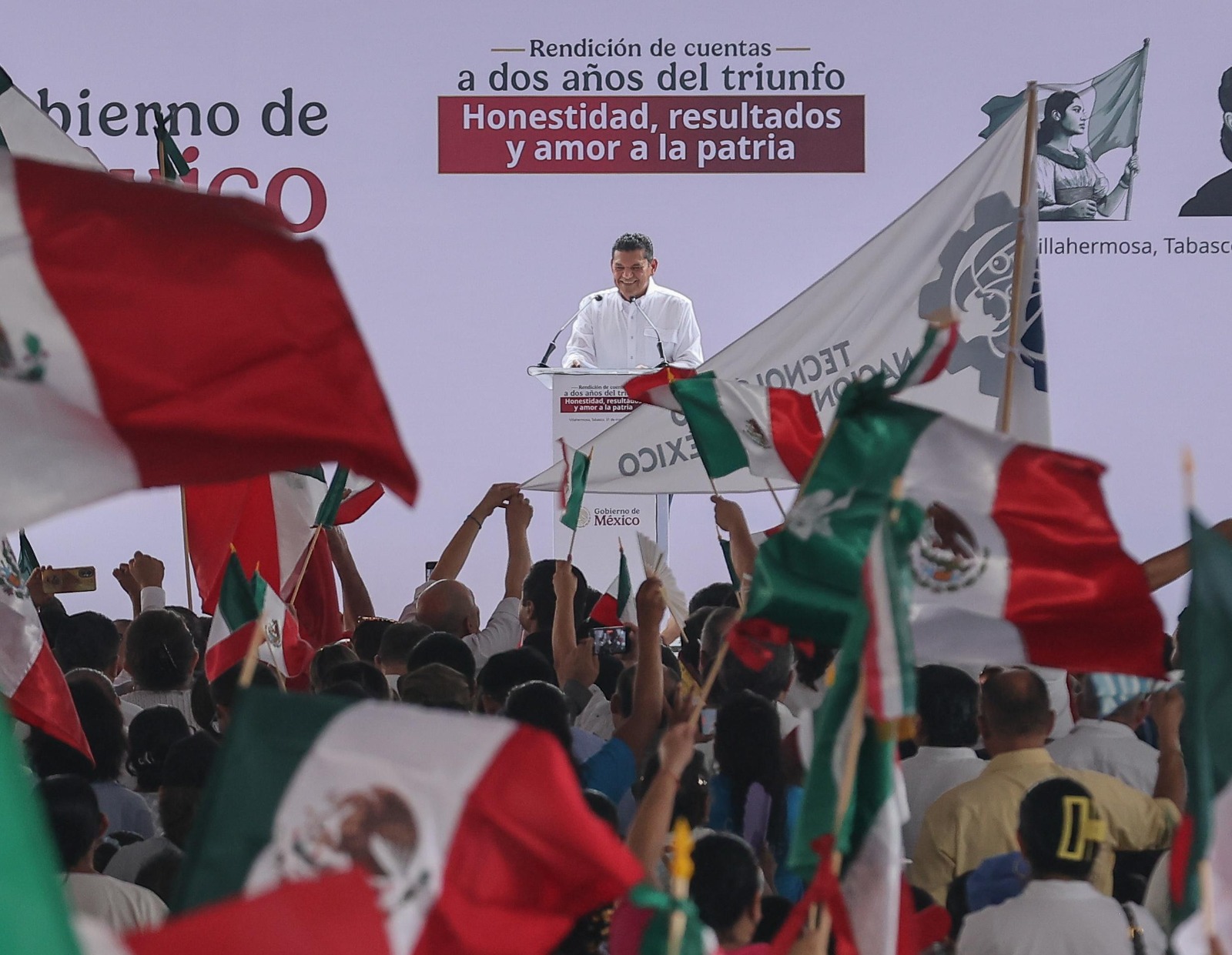 Respaldan en Tabasco defensa de la soberanía nacional