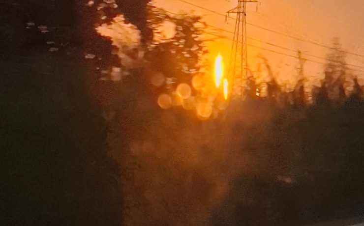quemador en la carretera Villahermosa Teapa