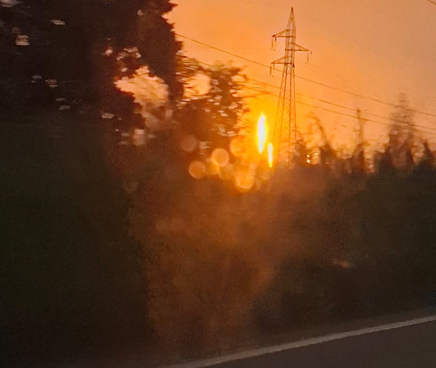 quemador en la carretera Villahermosa Teapa