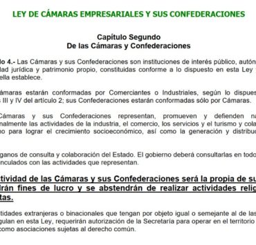Infringe la ley dirigente de la Canaco Servytur Villahermosa