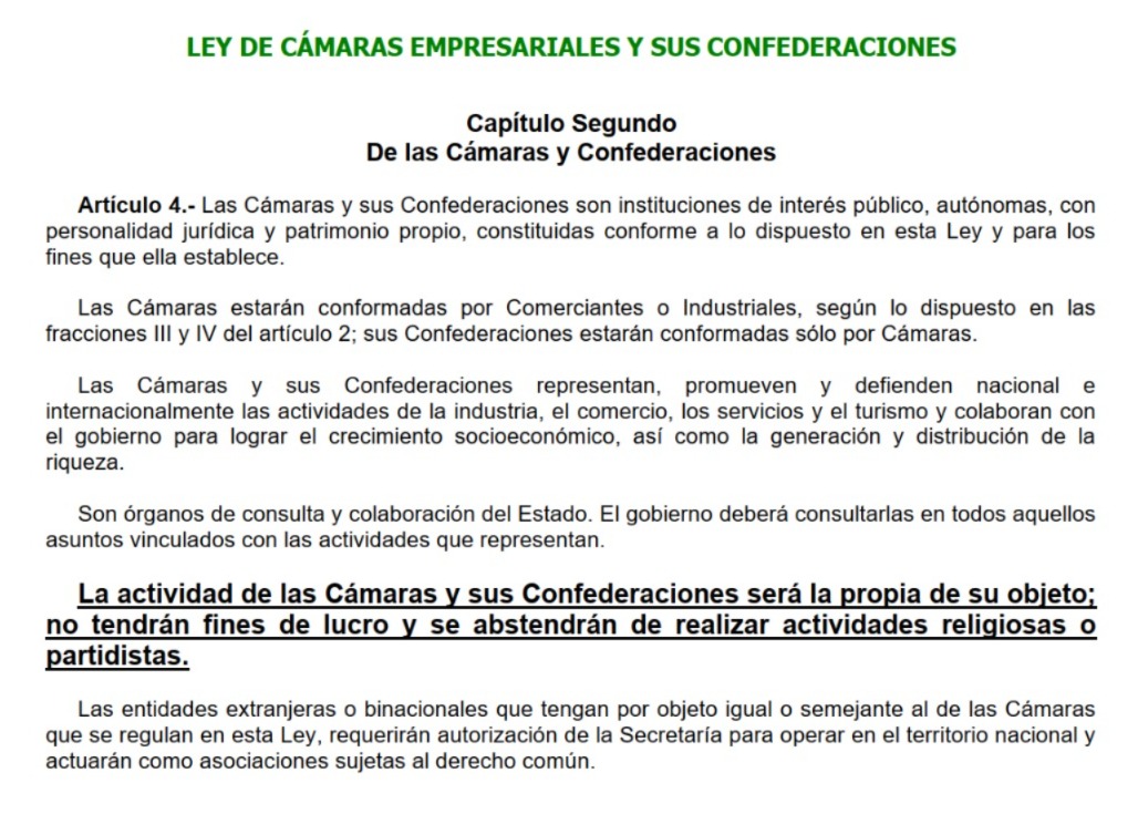 Infringe la ley dirigente de la Canaco Servytur Villahermosa