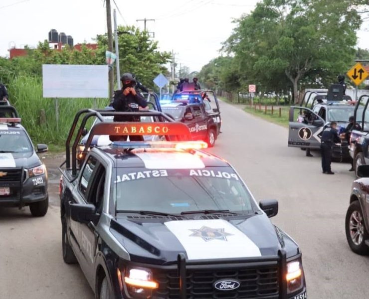 Refuerzan seguridad en Huimanguillo con operativo coordinado