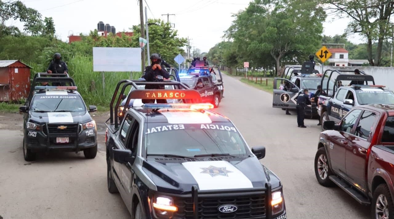 Refuerzan seguridad en Huimanguillo con operativo coordinado