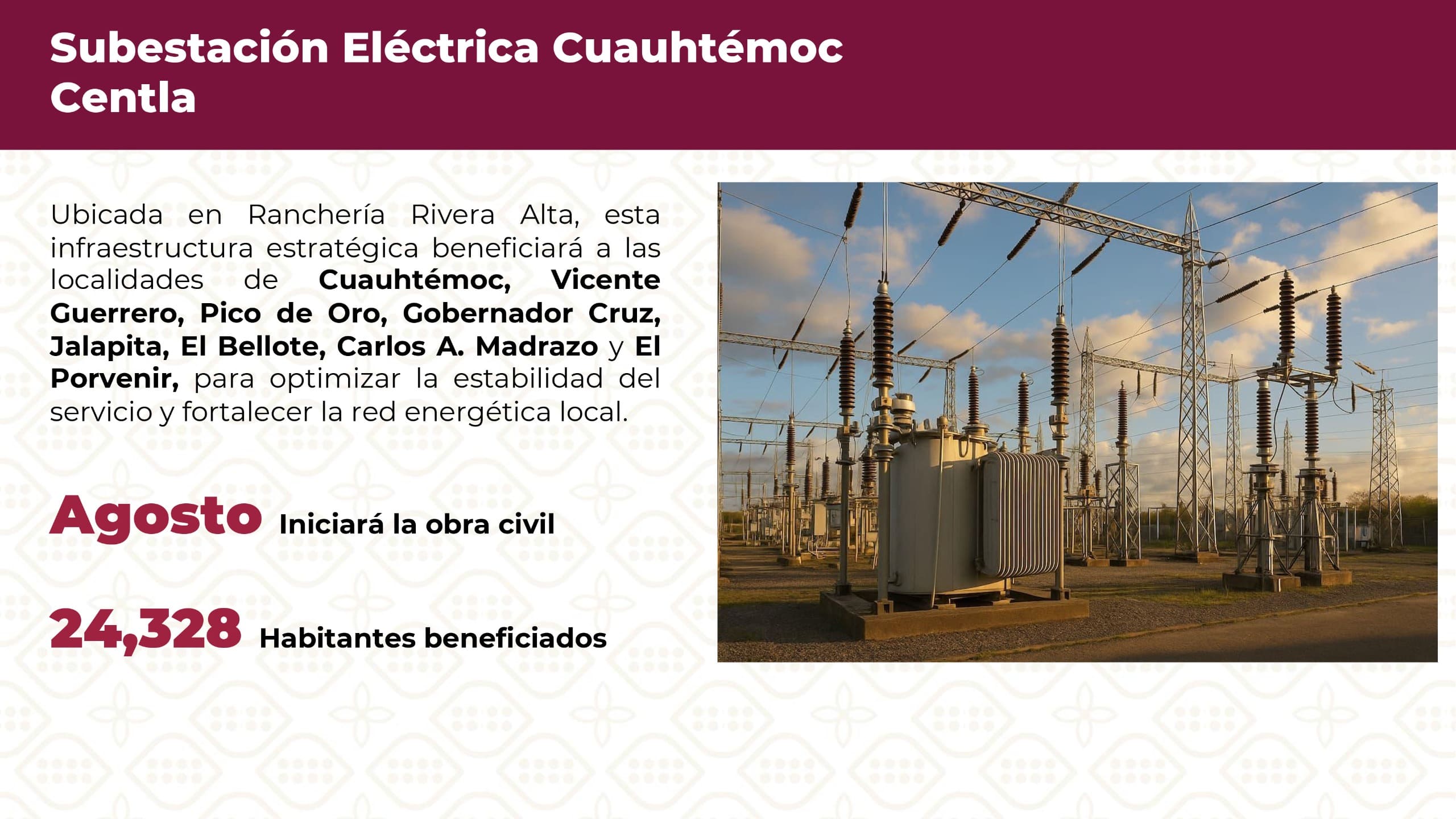 obra civil de la subestación eléctrica