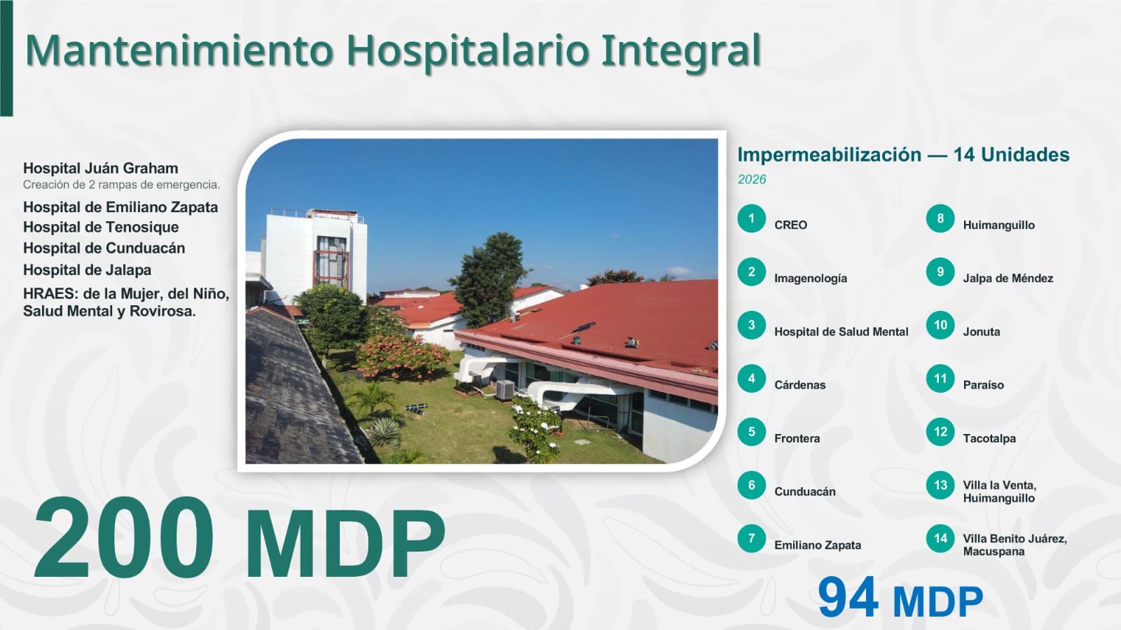 Fortalecen servicios de salud en Tabasco