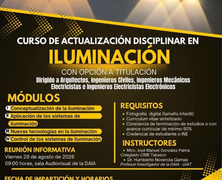 UJAT ofrece curso de Actualización en Iluminación