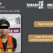 SSPC de Tabasco detuvo a masculino en la colonia José María Pino Suárez