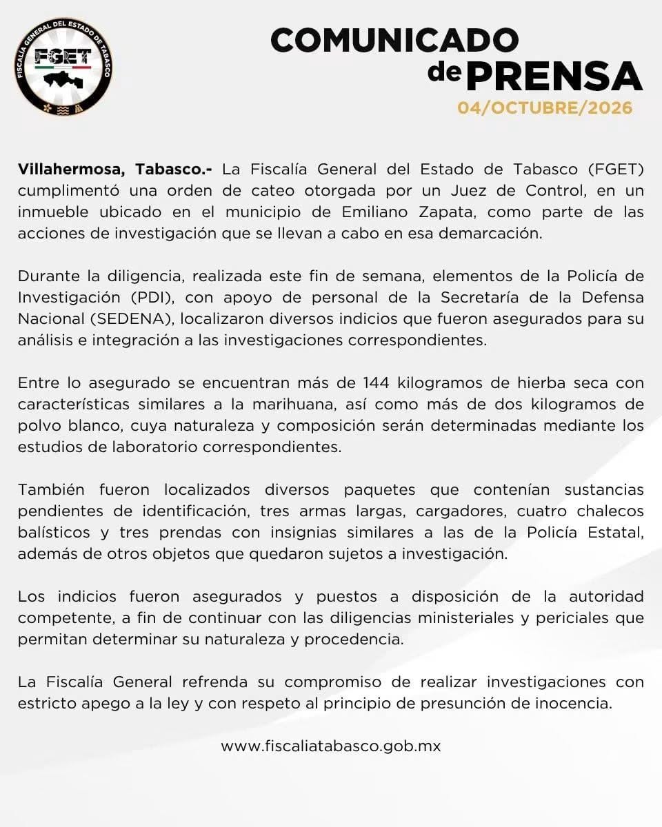 Aseguran armas y chalecos balísticos