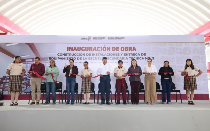 Entregan obra de la Secundaria Técnica 9