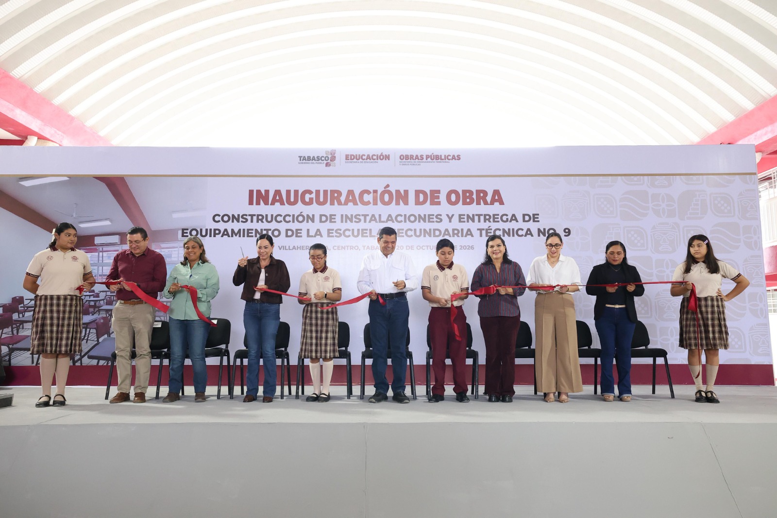 Entregan obra de la Secundaria Técnica 9