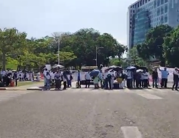 Protesta sindical de trabajadores de Salud
