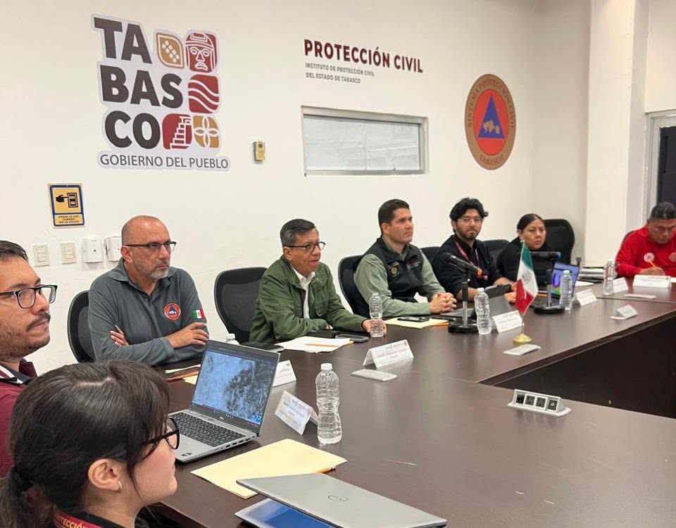 Tabasco refuerza acciones preventivas ante lluvias intensas